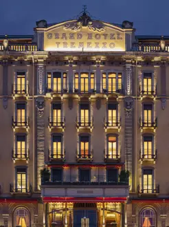 12 Grand Hotel Tremezzo Facade By Night
